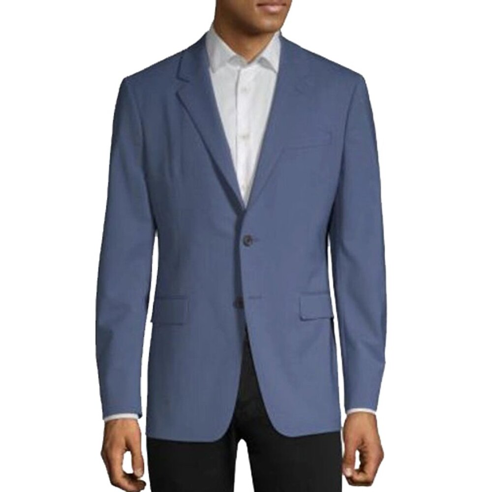 NEW $545 Theory Chambers Sport Coat!  44 Long  Iris Blue  Slim Fit  Stretch Wool